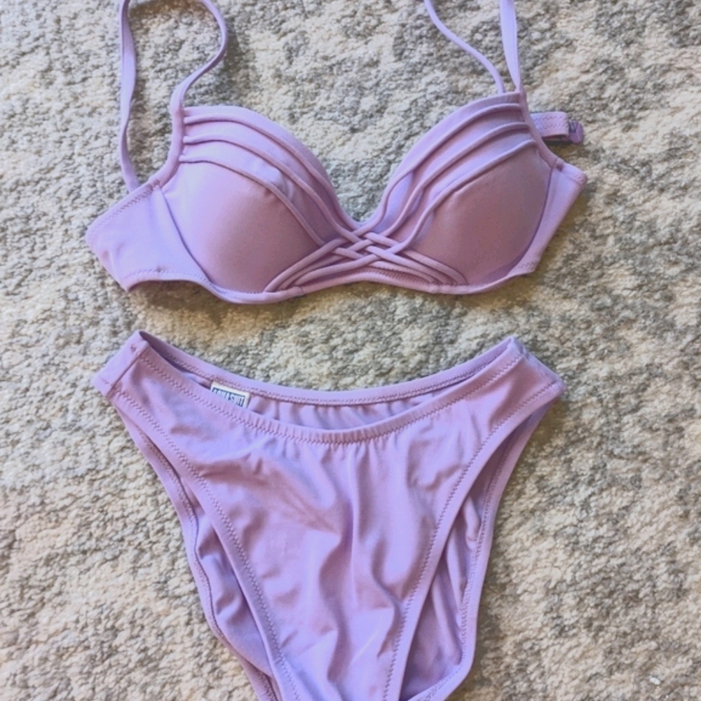 Aquasuit by La Perla Purple Bikini Swimsuit